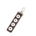 Leather 4 Button Keyrings
